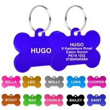Dog Tag Engraved Personalised Pet Tags ID Tags Engraved Name Collar Tag Bone