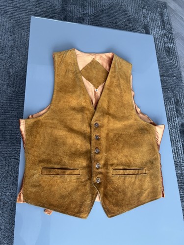 Men brown real suede leather - real,