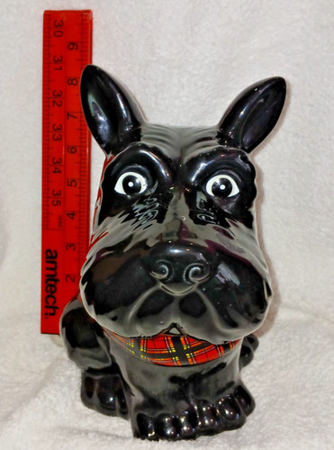 Vintage black scottie dog - black,