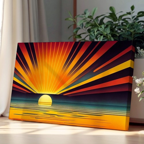 Art deco sunrise - sunrise, abstract