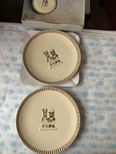 BNIB Next Set of 2 Natural Rosie Rabbit & Bertie Plates dinning Food Side Plate