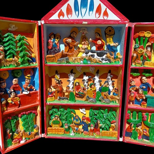 Peruvian retablo traditional - peruvian,