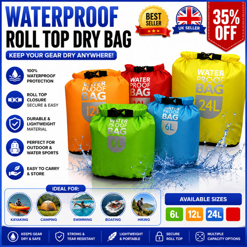 Waterproof roll top dry bag - waterproof,