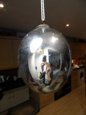 ANTIQUE ENORMOUS MERCURY GLASS WITCHES BALL. KRUGEL GERMANY? THERE ARE NO MARKS