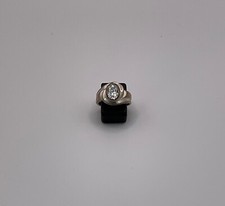 Vintage Sterling Silver Diamonique Ring Size P