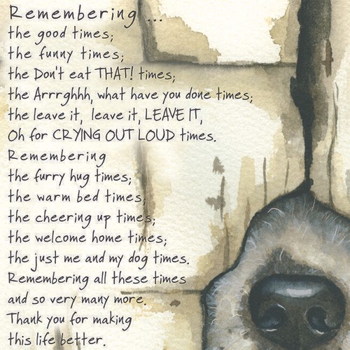 Dog condolence greeting card - greeting,