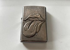 Zippo The Rolling Stones Silver Chrome Lighter Used