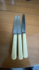 Vintage Sheffield Butter Knives – Cream Handle |FIRTH & ALCO Stainless |Set of 3
