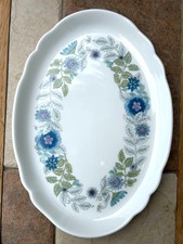 Vintage Wedgwood Clementine Oval Dish / plate Bone China 24 x 17 cm Excellent