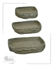 HabiStat Tortoise Pool Bowl Grey Small, Medium, Large - Tortoise Bowls 