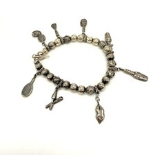 Vintage Charm Bracelet Silver