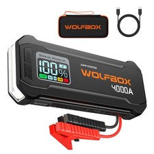 WOLFBOX JS24 4000A Portable Jump Starter Battery Pack Power Bank W/ LED Display