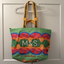 M&S Yinka Ilori Large Shopping Tote Beach Bag Fabric Zip Up