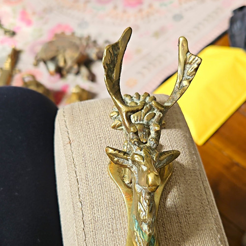 Vintage brass door - brass,