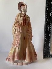 Unusual British Doulton Figure Vintage Coalport Crinoline Porcelain Antique Era 