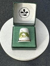 National Trust Oakley Acorn Sewing China Thimble Boxed Gift Collectors Crafters