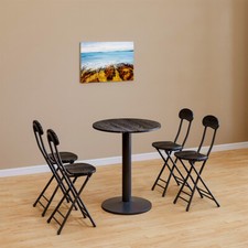 Round/Square Coffee Bar Table Folding Chair for Living Dining Room Inn Cafe Shop