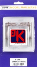 Dapol NCAT1 - Catenary Masts x 10 Pack 'N' Gauge Plastic Kit 2nd Class Post Only