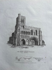 1805 antique print dunstable - antique,