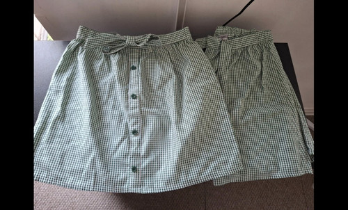Bottle green white gingham - f&f,