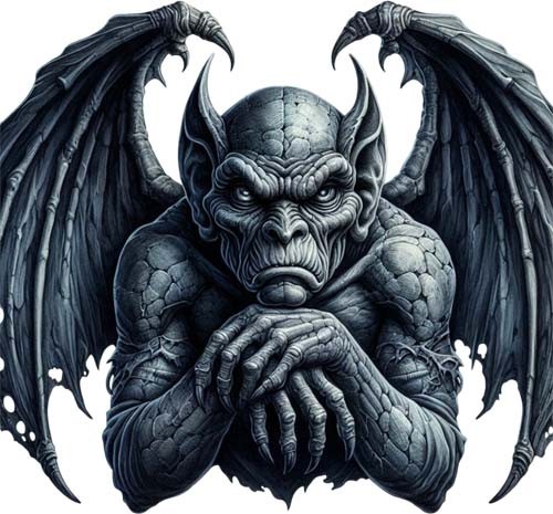 Gothic halloween gargoyle wall - gothic,
