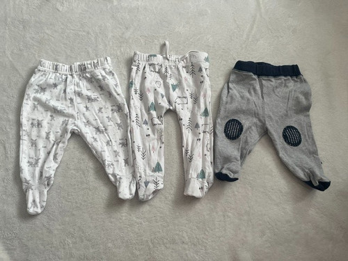 Baby trousers with feet - feet, 0-3