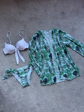 White and Green Floral 3 Piece