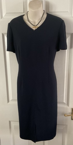 Viyella navy fully lined - viyella, dress
