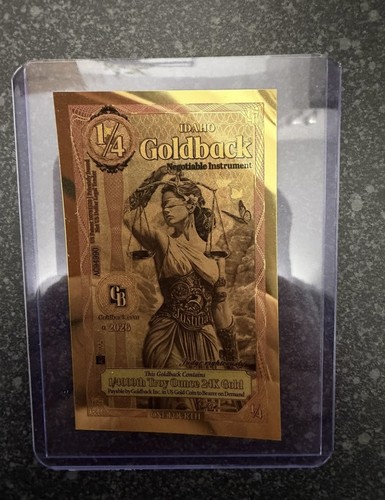 Idaho goldback note - goldback,