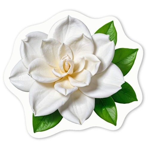 Gardenia flower white vinyl - 'gardenia,