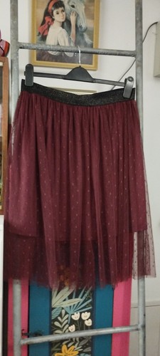 Autumnal tulle skirt - skirt, by