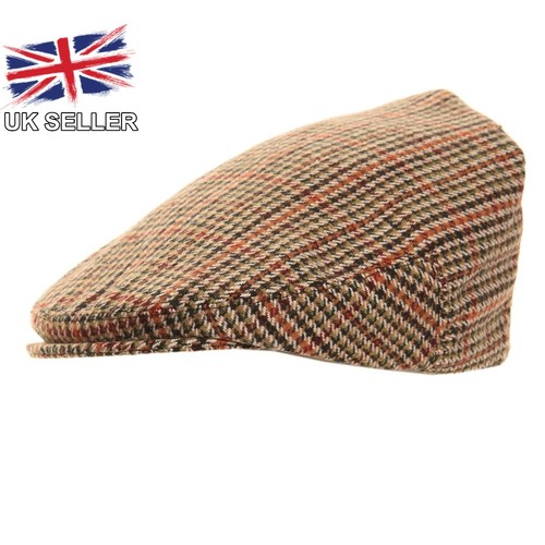 Tweed flat cap country racing - flat,