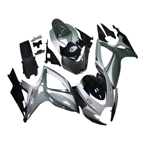 Grey silver black fairings - black,