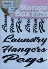Mrs Hinch Inspired Storage Box Sticker Pack For Laundry Hangers Pegs | Free Post