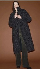 Zara long faux shearling coat - shearling,