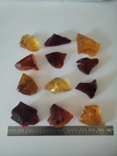 Vintage coloured glass fire - coloured,