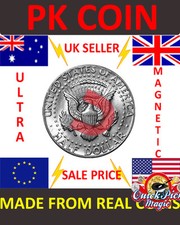 STRONG MAGNETIC US HALF DOLLAR MAGIC TRICK COIN / 50 CENT MAGNETIC PK COIN
