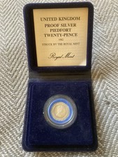Silver Proof Piedfort 20p Coin