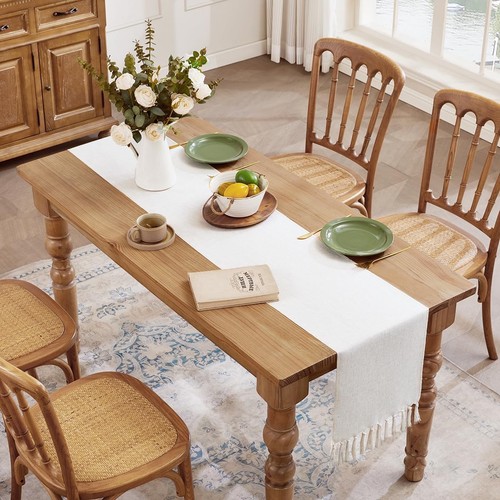 Cotton linen table runner off - linen,