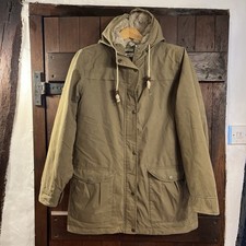 Seasalt.”Tiller Coat”Mid Green waterproof, windproof proof.Hood.Zip.UK 12.Warm