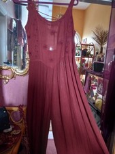 Rapp vintage dungarees,unusual Ali baba,aladdin,rust,lace up hippy,boho,festival