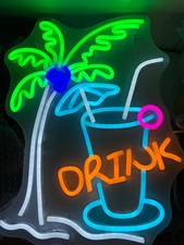 Palm Tree Neon Sign Drink Neon