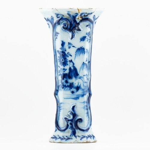 Dutch delftware vase - delftware,