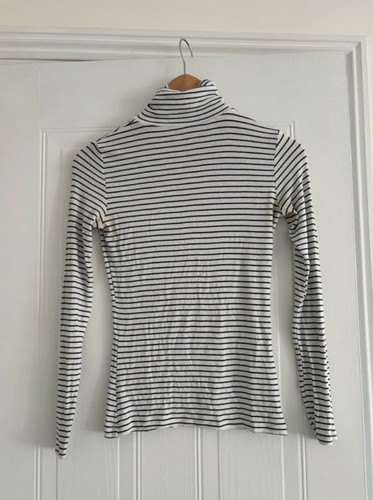 Black white striped long