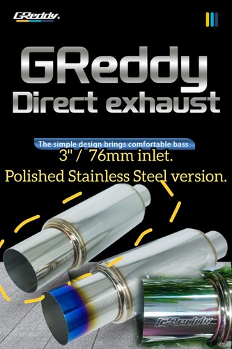 Greddy 76mm stainless steel - greddy,