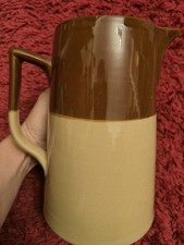 Large Vintage Pitcher Denby Jug Brown Cottage Farmhouse