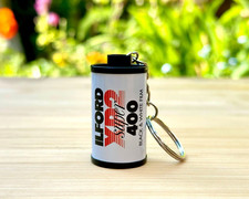 Key Ring Handmade From Recycled ILFORD XP2 400 35mm Film Canister Roll Keychain