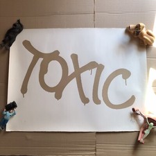 VERY RARE - TOX ( TOX09 ) TOXIC -  SIGNED SCREEN PRINT 2/10 Invader Banksy OBEY