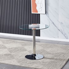 70CM ROUND PEDESTAL GLASS