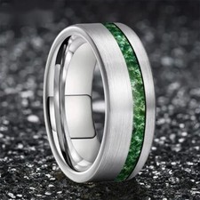 8MM Offset Groove Inlaid Moss